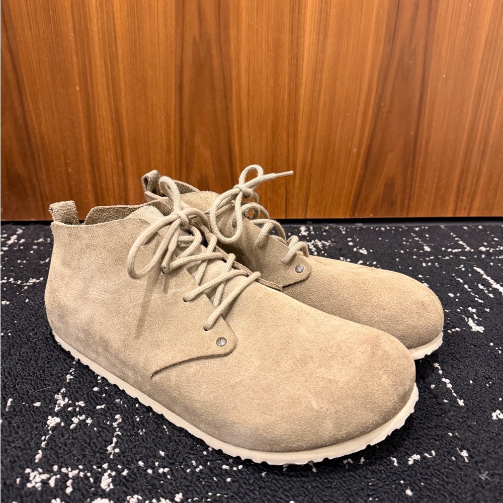 Birkenstock Men's Beige Suede Boots